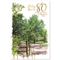 AGE 80 CARDS,6's Male Forest Walk