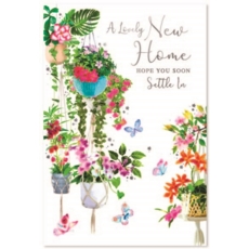 NEW HOME CARDS,6's Floral Hanging Baskets
