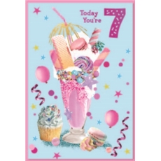 AGE 7 CARDS,Female 6's Sundae & Sweet Treats
