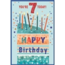 AGE 7 CARDS, 6's Male Cake & Candles