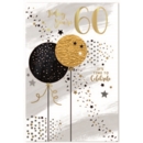 AGE 60 CARDS, 6's Male Balloons & Confetti
