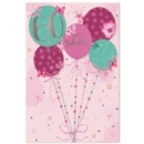 AGE 60 CARDS, 6's Female Balloons & Butterflies