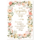 SYMPATHY CARDS, Loss of Wife 6's Floral Text