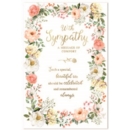 SYMPATHY CARDS, 6's Floral Text