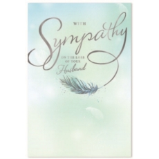 SYMPATHY CARDS,Loss of Husband 6's Feather