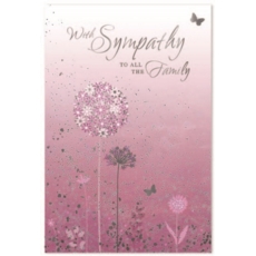 SYMPATHY CARDS,To All The Family 6's Wild Flowers