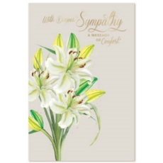 SYMPATHY CARDS, 6's White Lilies