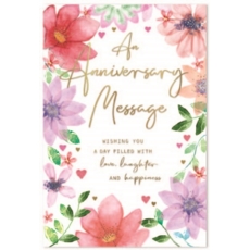 ANNIVERSARY CARDS,Your 6's Floral Text