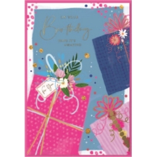 BIRTHDAY CARDS,6's Floral Presents