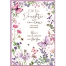 BIRTHDAY CARDS,Daught. in Law 6's Floral Butterflies