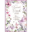 SPECIAL FRIEND CARDS, 6'S Floral Butterflies