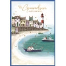 BIRTHDAY CARDS,Grandson 6's Fishing Harbour
