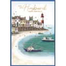 BIRTHDAY CARDS,Husband 6's Fishing Harbour