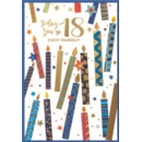 AGE 18 CARDS 6's Male Candles
