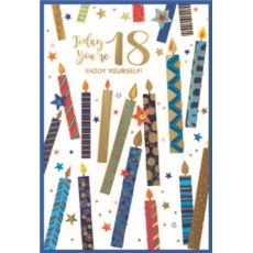 AGE 18 CARDS Male 6's Candles