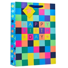 GIFT BAG,Checkerboard (Extra Large)