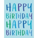 GIFT TAG, Blue Text