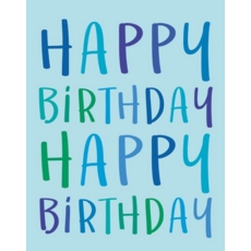 GIFT TAG, Blue Text