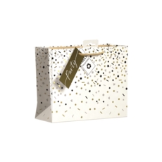 GIFT BAG,Mixed Metallic Confetti Medium Shopper