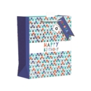 GIFT BAG,Chevron Happy Birthday Large