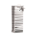 GIFT BAG,Silver Celebrate Stripe (Bottle)