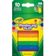 MODELLING CLAY,10 Asst Col Sticks, 85g Nontoxic, Crayola