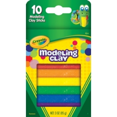 MODELLING CLAY,10 Asst Col Sticks, 85g Nontoxic, Crayola