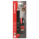 PENCIL SET,Stabilo Exam Grade 4 Pencils, Eraser & Sharpener