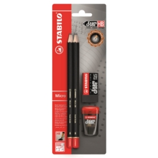 PENCIL SET,Stabilo Exam Grade 4 Pencils, Eraser & Sharpener