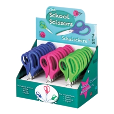 SCISSORS,SCHOOL Stainless Steel Assorted Colours CDU