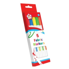 FABRIC MARKER,5's Assorted Colours Boxed H/pk