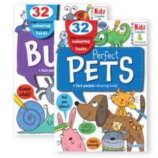 COLOURING BOOK,Pets/Bugs Assorted