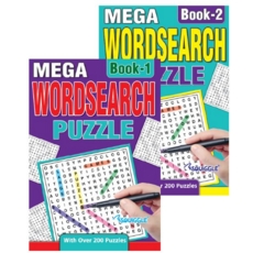 ACTIVITY BOOK,Mega Wordsearch A5 2 Assorted