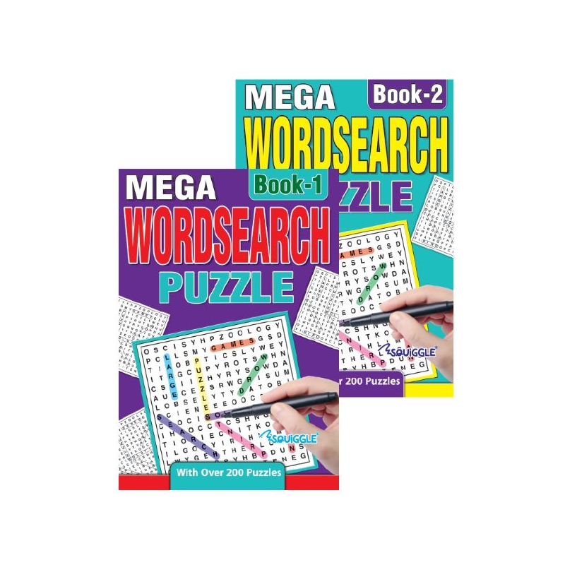 ACTIVITY BOOK,Mega Wordsearch A5 2 Assorted