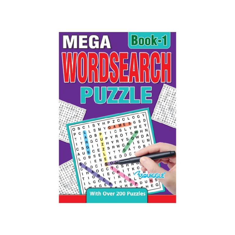 ACTIVITY BOOK,Mega Wordsearch A5 2 Assorted