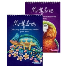 ADULT COLOURING BOOK,A5 Mindfulness Twin Wire