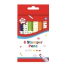 STAMPER PEN,6's Assorted Cols & Shapes Boxed H/pk