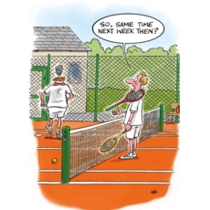 BIRTHDAY HUMOUR CARDS, 6's Tennis