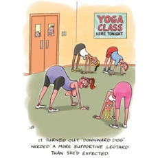 BIRTHDAY HUMOUR CARDS, 6's Yoga