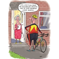 BIRTHDAY CARDS,Humour 6's Lycra Petition
