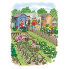BIRTHDAY HUMOUR CARDS, 6's Unhappy At The Allotment