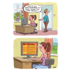 BIRTHDAY HUMOUR CARDS, 6's Computer List Of All Wrongs