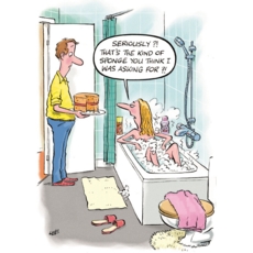 BIRTHDAY HUMOUR CARDS, 6's Bath Sponge