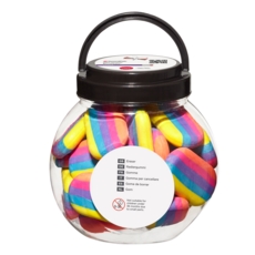 PENCIL ERASER,Stripey in Tub (Snopake)