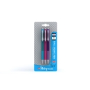 BALL PEN,Tixx V Assorted Cols. 3's I/cd Disposable