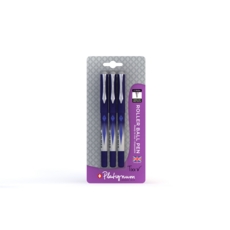 ROLLERBALL PEN,Tixx V Blue 3's I/cd Disposable