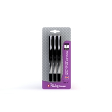 ROLLERBALL PEN,Tixx V Black 3's I/cd Disposable