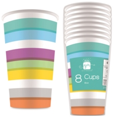 DRINKING CUP,Paper Spots 8oz Half Pint 8's