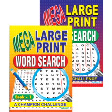 ACTIVITY BOOK,Wordsearch Mega Large Print Books 1 & 2