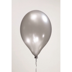 BALLOONS,Silver Plain 11" 8's